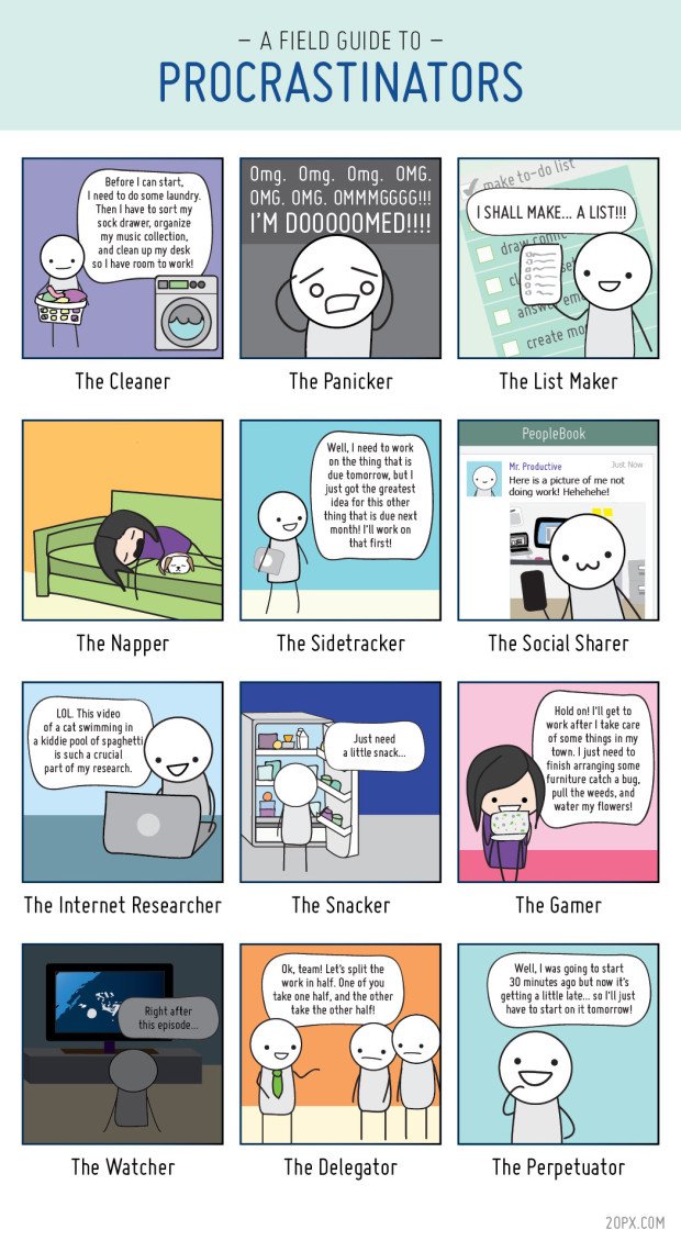 A Field Guide to Procrastinators