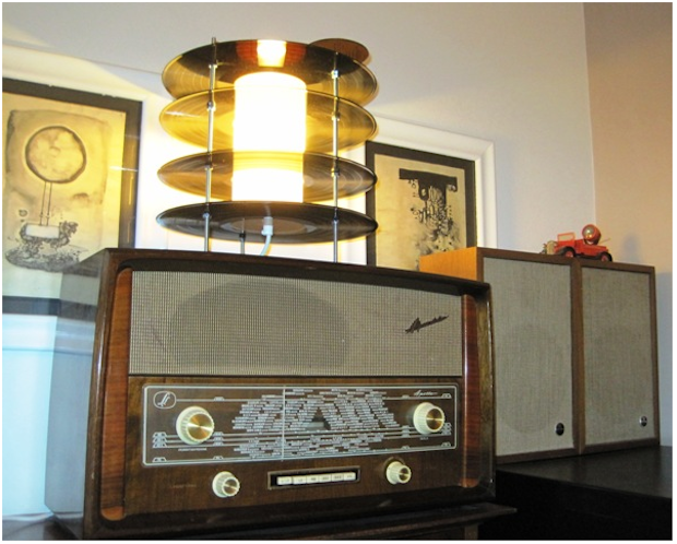 Vinyl Records Recycled Into Lamps 1