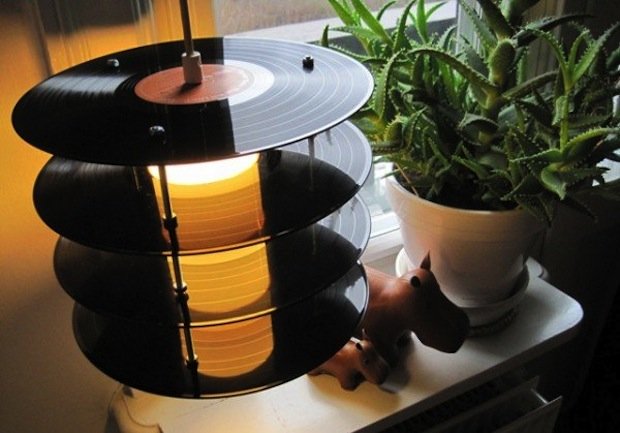 Vinyl Records Recycled Into Lamps 2