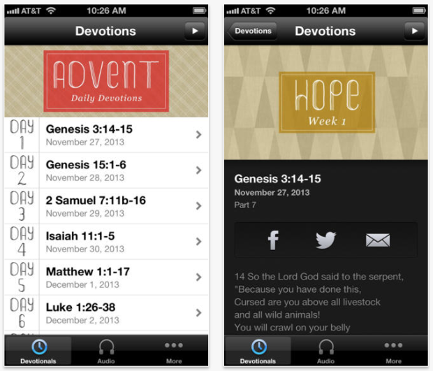 Advent Devotions app Saddleback