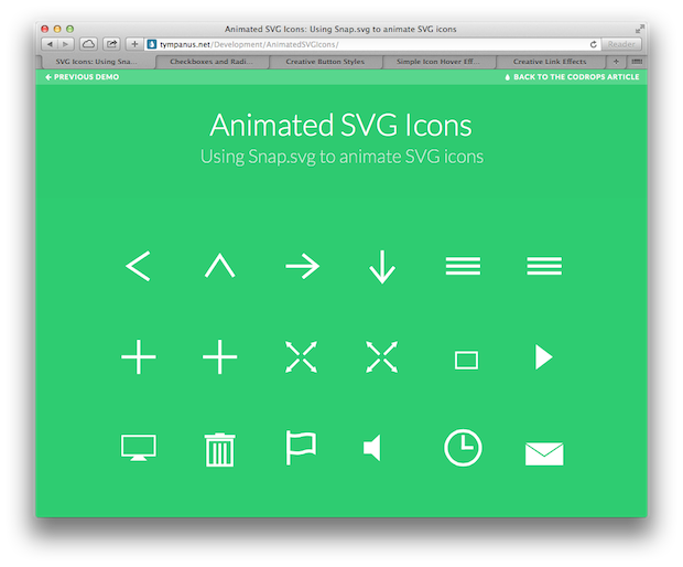 Animated SVG Screen