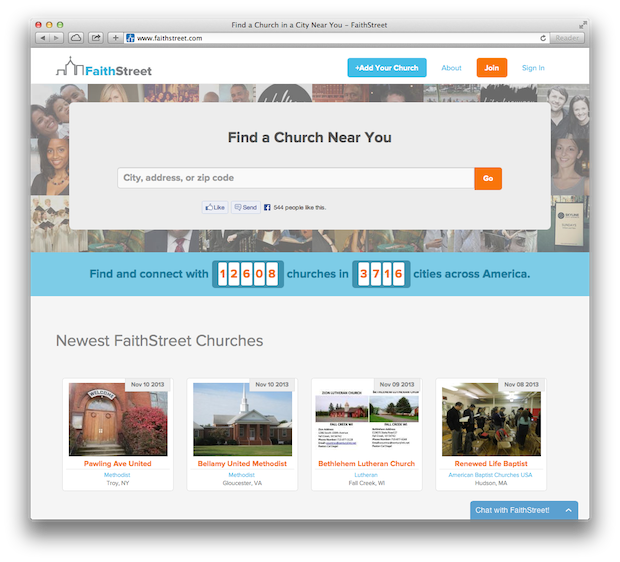 FaithStreet: Find a Church Near You