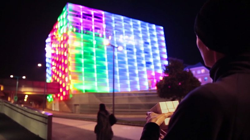 Puzzle Facade giant rubick's cube