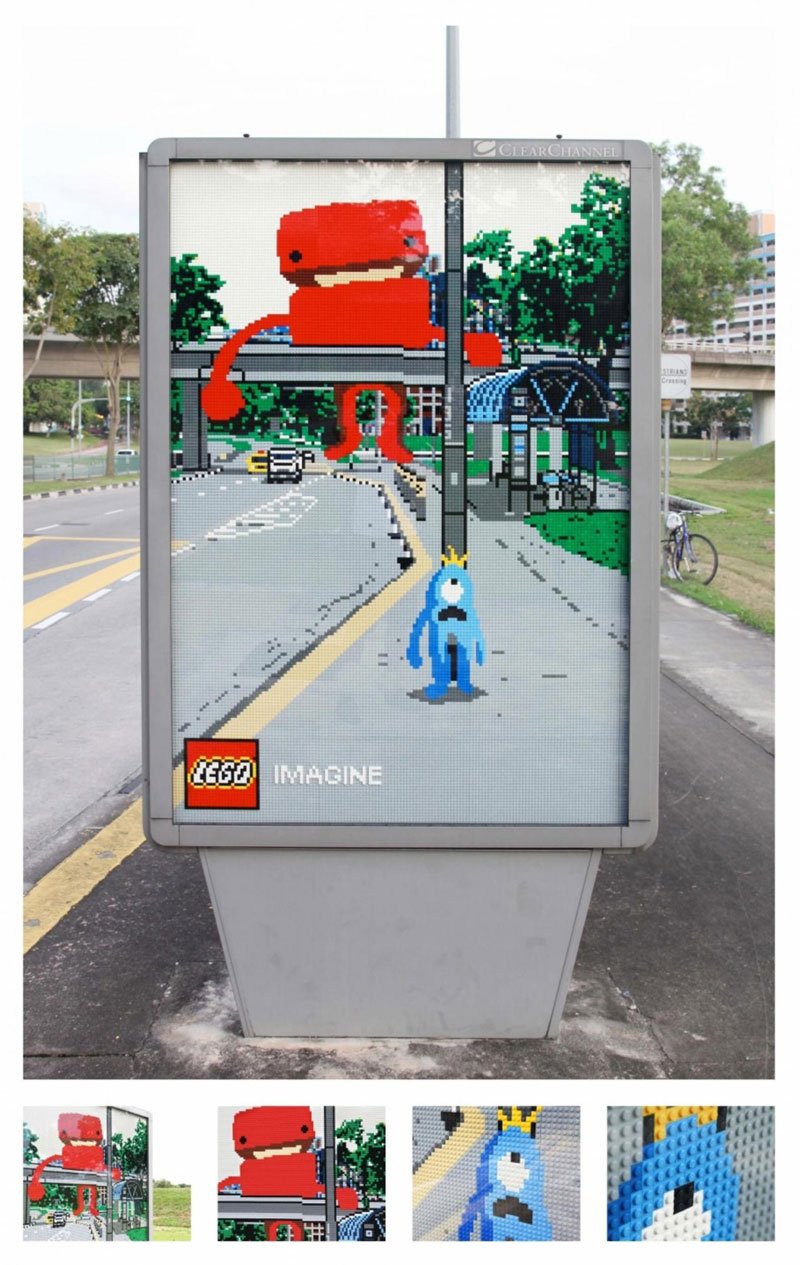 LEGO Billboard Ads Made with LEGOs