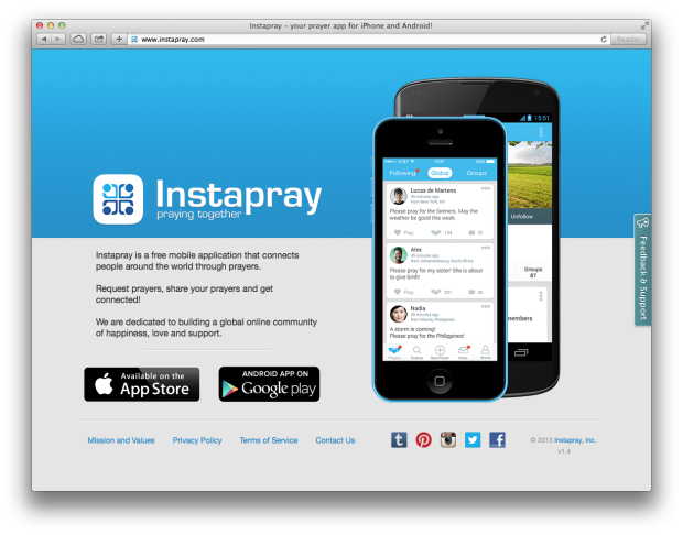 Instapray mobile prayer app