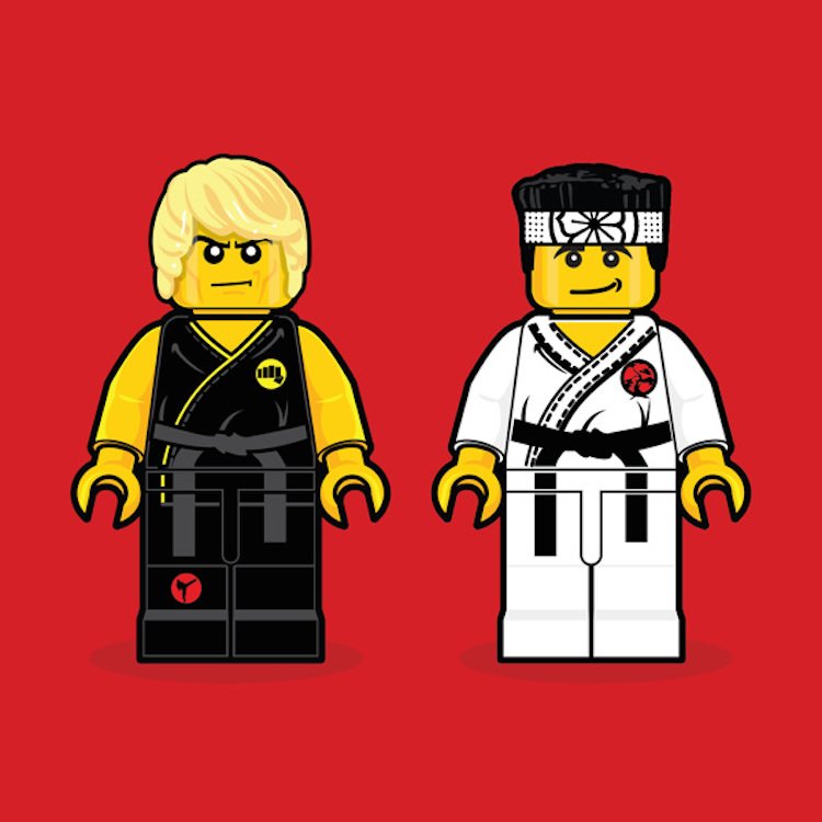 LEGO Illustrations of Iconic 1980s Movie Characters