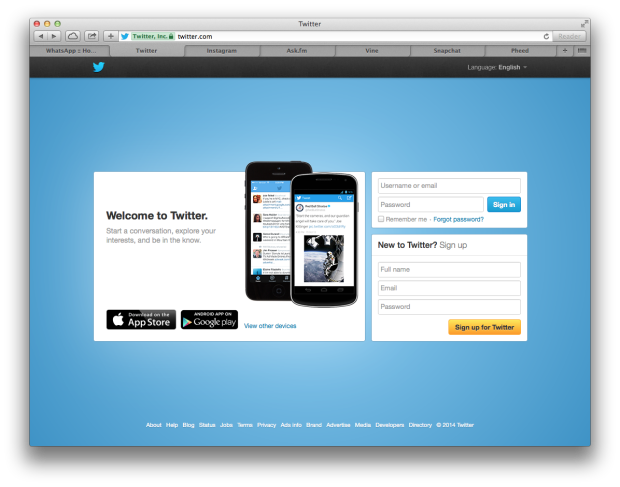 Twitter Website Screenshot