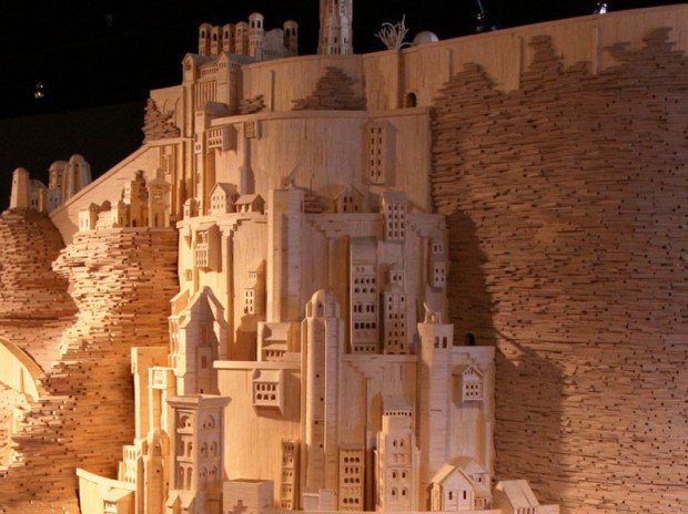 Final build of epic microscale Minas Tirith for Brickcon 2014