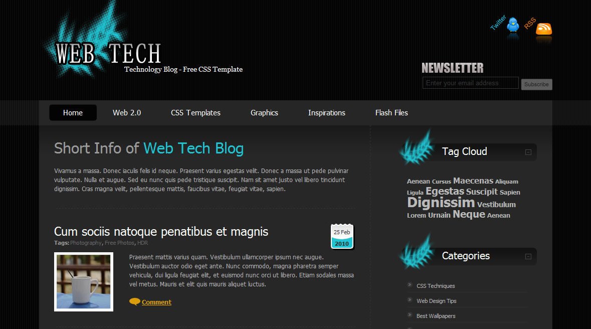 Sleek Website Themes for Tech Heads