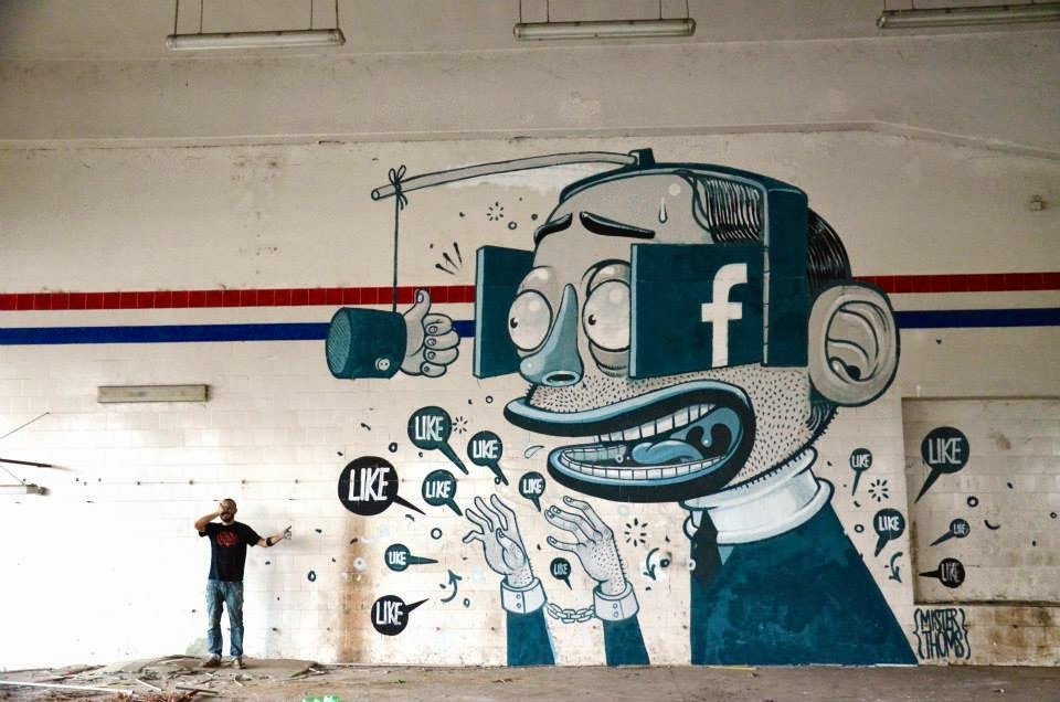 Facebook Like Obsession: Street Mural