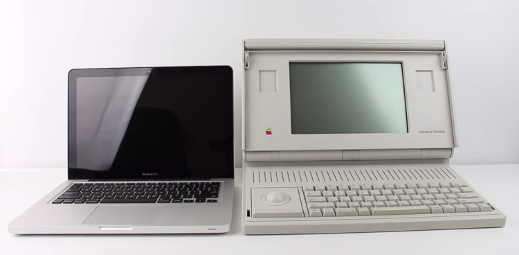 first apple laptop macintosh portable macbook air
