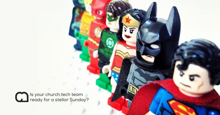 the church tech justice league in LEGO