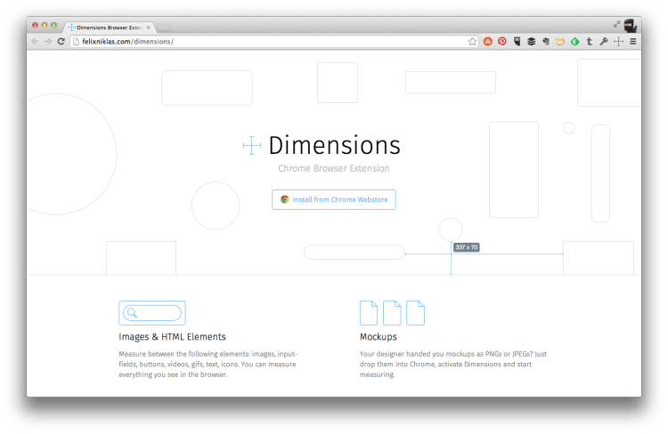 Dimensions Chrome Screen