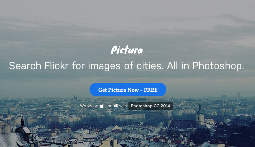 Search Flicker Inside of Photoshop with Pictura