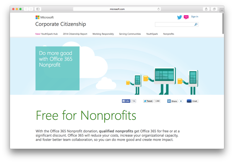 microsoft 365 pricing for nonprofit