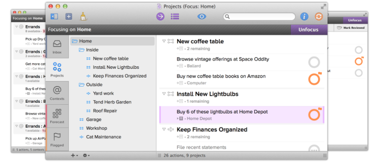 Omnifocus Screenshot