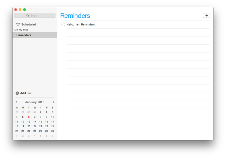 Reminders Screenshot