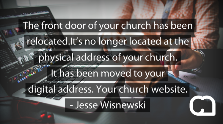 churchmag quotes - Jesse Wisnewski church website front door