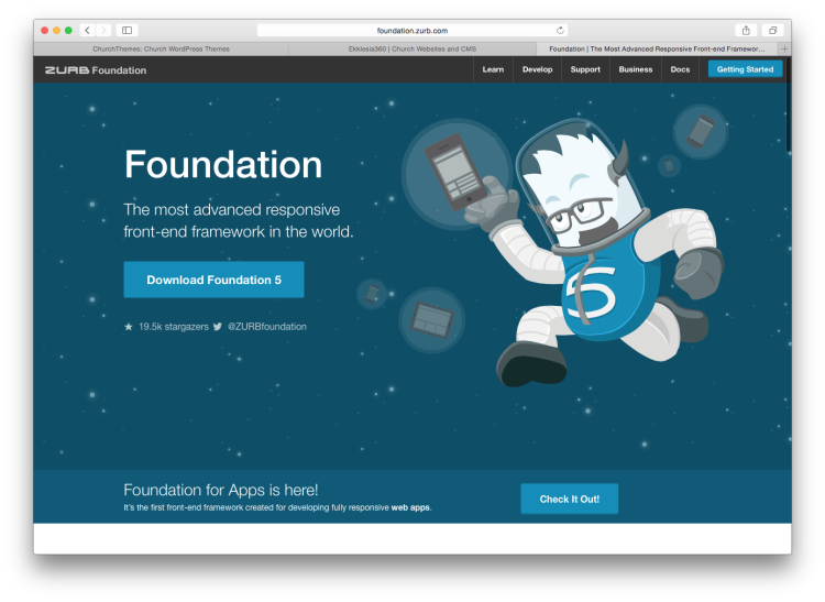 Zurb Foundaiton Screenshot