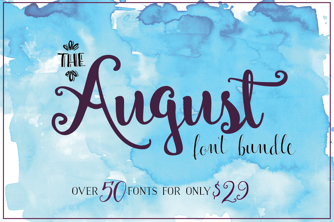 The Hungry JPEG: August Font Bundle