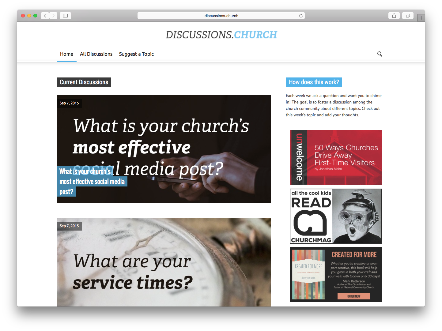 Join the Discussions at Discussions.Church!