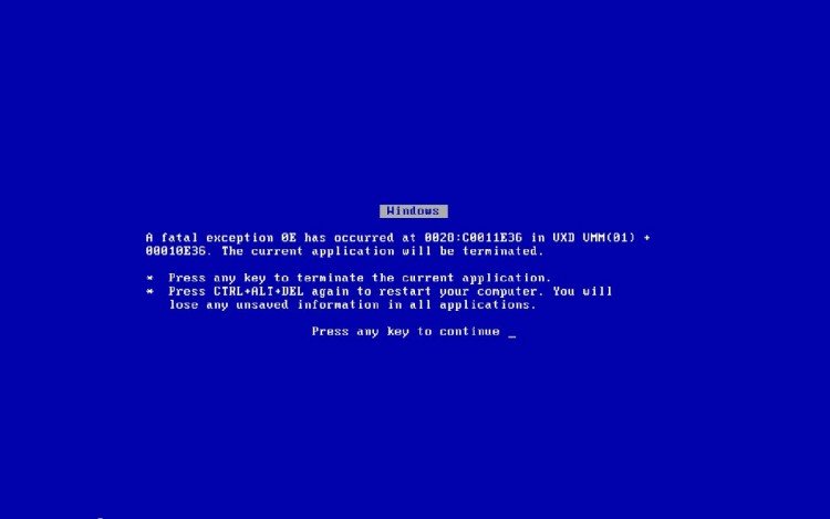 Blue Screen of Death Wallpaper