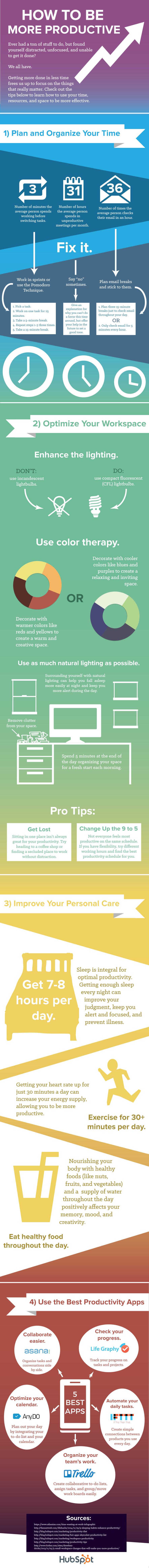 How to Be More Productive [Infographic]