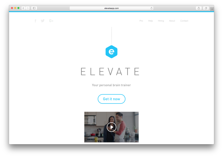 Elevate Website Screenshot