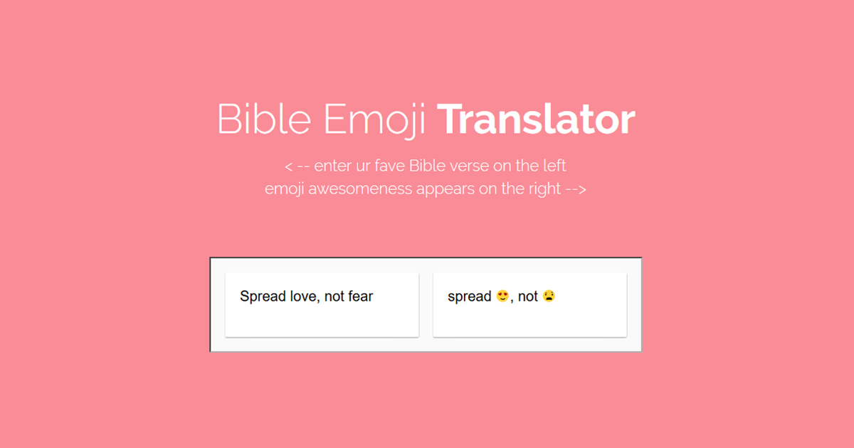 Bible Emoji: The Bible Translated in Emoji