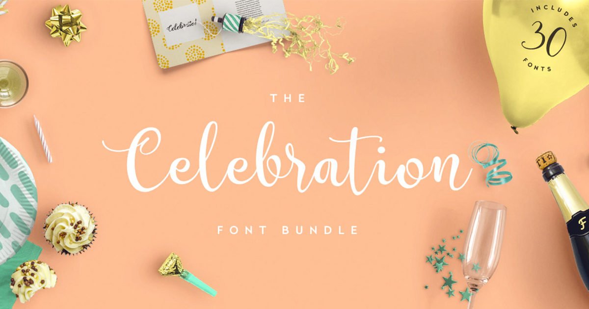 Celebrate with Awesome Fonts from FontBundles.Net