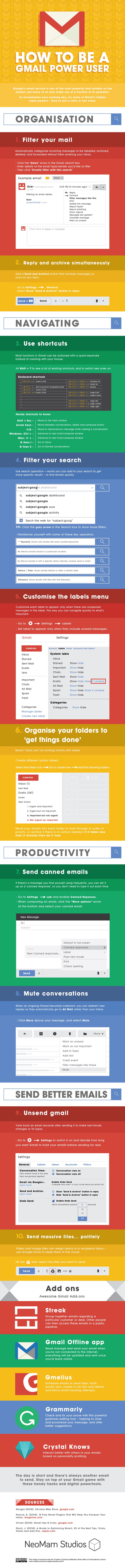How To Be A Gmail Power User [Infographic]