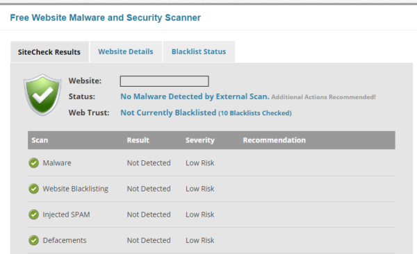 Free Website Malware and Security Scanner