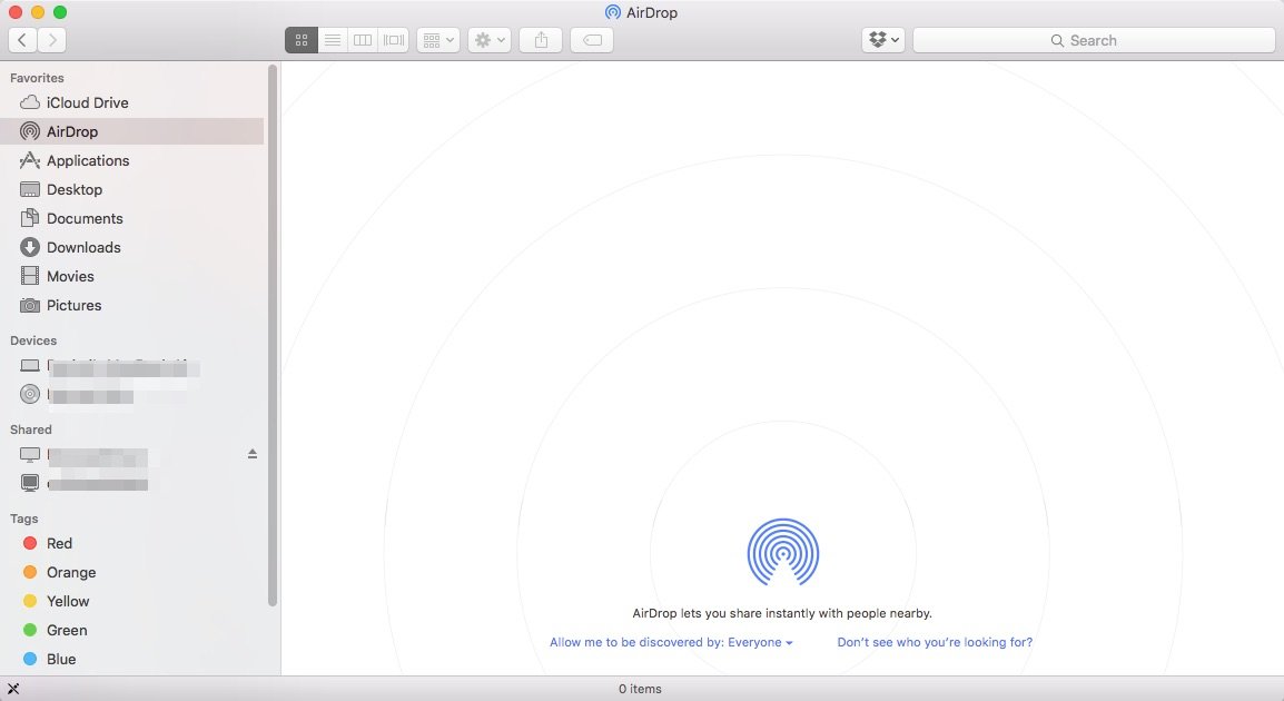 Airdrop on Mac