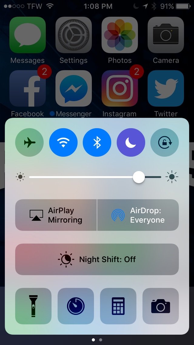 Airdrop on iPhone