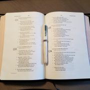 ESV Preaching Bible laid out flat open